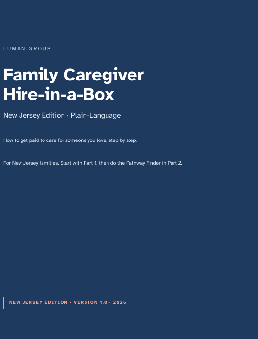 Cover of the Family Caregiver Hire-in-a-Box, New Jersey edition
